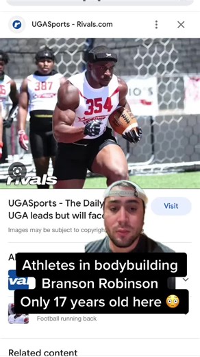Incredible Physique of Georgia Freshman Branson Robinson at 17