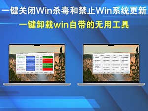 一键关闭Win杀毒和禁止Win系统更新删除系统无用应用