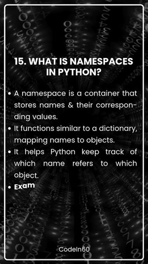 15. What is namespaces in python?