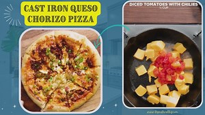 Cast Iron Queso Chorizo Pizza