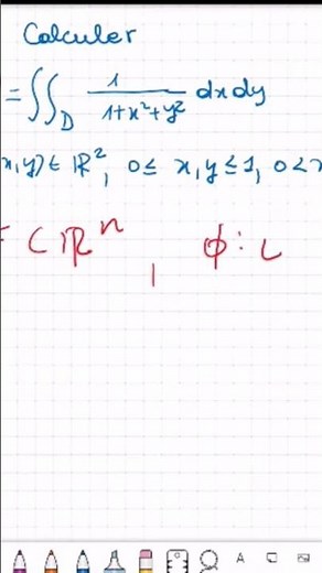 Calculer l'intégrale double