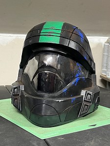3D Printed Halo 3 ODST Helmet One Stripe With Elite Splatter - Etsy