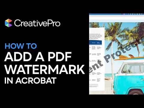 Acrobat: Add a Watermark to a PDF (Video Tutorial)