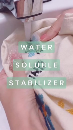 How to Remove Water Soluble Embroidery Stabilizer Tutorial