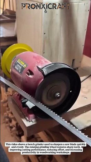 Fast Saw Blade Sharpening with Bench Grinder | Efficient Workshop Technique