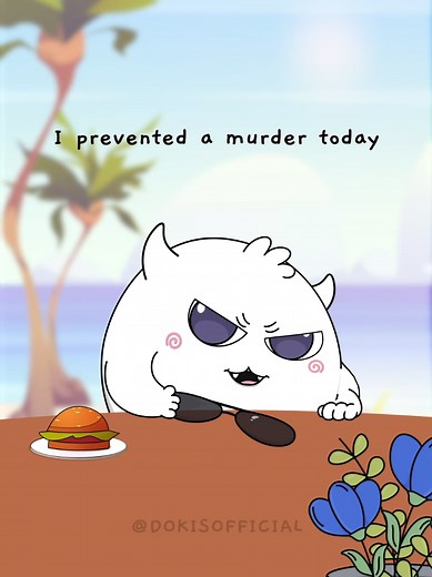 Self-control saves lives 😈 #dokis #cartoon #animation #selfcontrol #savealife #murdermystery #darkhumor #jokes #funny #foryou #fyp #everyday