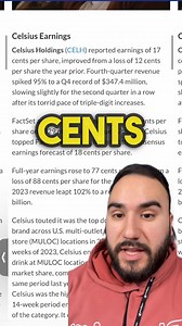 Celsius Stock Is EXPLODING After Earnings!🚀#celsius #celh #celhstock #celsiusstock #stocks #stockmarket #invest #investing #money #finance #business #earnings | Stas Talks Stocks