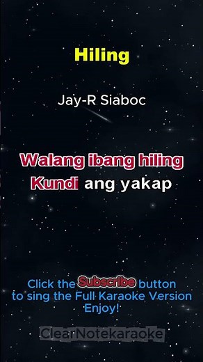 Hiling - Jay-R Siaboc l Short Karaoke #karaoke #music #clearnotekaraoke