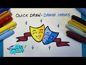 Quick Draws with Kids - How to Draw DRAMA MASKS (Easy)