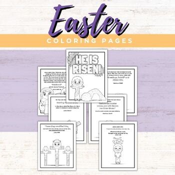 Easter Coloring Pages | Worksheets | Sunday School Craft Activity Pack |