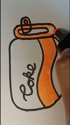 How to draw cold drknk can easy| Step by step tutorial for drawing coke can| #cocacola #artandcraft