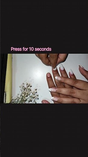 How to stick fake nails at home 💅 Beginner friendly & easy steps! Save this for later 🤍