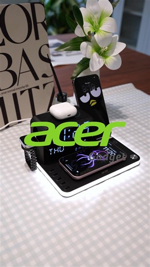 Enjoy peaceful nights at home with the Acer 7-in-1 Charging Station.#tiktokshopbacktoschool #acer #WirelessCharger #ChargingStation #homeessentials
