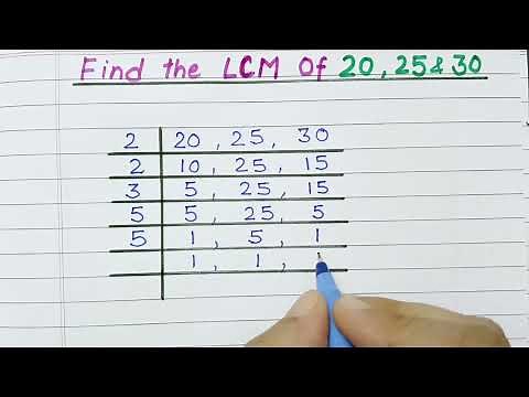 Find the LCM of 20, 25 & 30 by Prime Factorisation | LCM kaise nikale | least common multiple