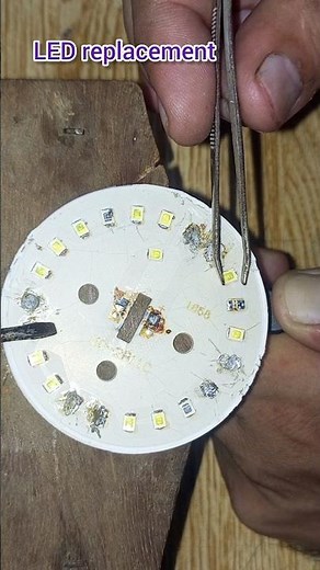 how to remove LED from pcb easily/ LED repairing #led #ledbulbrepair