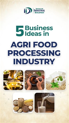 Explore five business idea in the agri-food processing industry — from oil milling and spice grinding to tofu, flour, and milk processing. Each of these ventures offers strong growth potential, steady demand, and a great chance to build a sustainable small business. Start your entrepreneurial journey in India’s ever-growing agri-food sector today! . . . [ Business Idea, Oil Milling, Spice Grinding, Tofu, Multi Grain Flour, Milk, Processing Industry ] #business #businessideas #entrepreneur #iidin