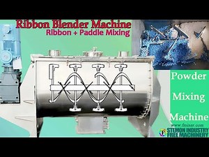 Horizontal ribbon blender with paddle stirring inside for efficient dry powder mixing machine