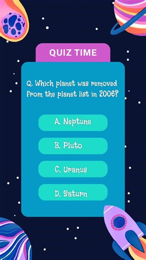 SPACE QUIZ | MCQ ON SOLAR SYSTEM #solarsystem #space #fun #quiz #shorts