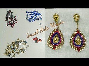 DIY | How to make Earrings at Home | Bridal Earrings | Rhinestone Earrings by Jewel Arts Mania
