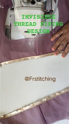 💐EASY TRICK FOR INVISIBLE BLOUSE THREAD PIPING DESIGN STITCHING#shortsindia#sewingtips #pipingdesign