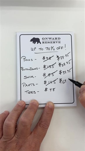 The Reserve Sale is back, but not for long. | Onward Reserve