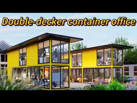 A double-decker office made by containers