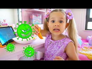 Diana and the Children's Story about viruses / Kids Stay at Home