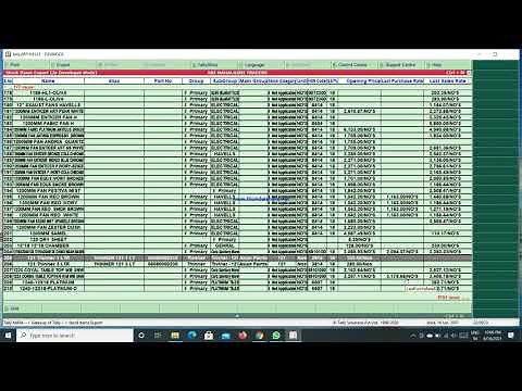 STOCK ITEM EXPORT Report in Tally Prime And Tally Erp 9