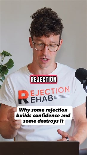 Rejection Rehab on Instagram: "🚨 NEW EPISODE — REJECTION REHAB EP. 29 🚨 LINK IN BIO Why does some rejection make you stronger… while other rejection completely knocks you down? This week, I break down a fascinating psychology study that shows: • Not all rejection builds confidence • Some rejection actually causes withdrawal • The difference depends on intensity and sensitivity • Confidence grows best in the right dose of discomfort If rejection has ever made you want to shut down instead of tr