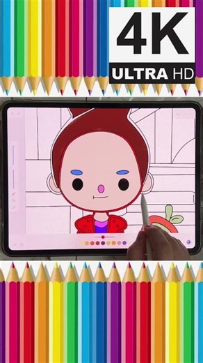 🎨 Toca Boca Girl Coloring 💖 Watch What Happens Next! #TocaBoca #Coloring #TocaLifeWorld #Shorts