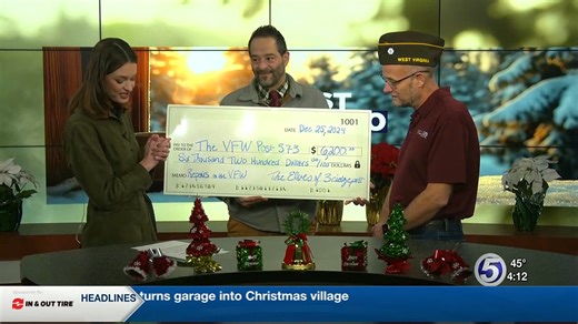 Holly & Vince surprised Ron Eagle, of the Clarksburg VFW, with a $6,200 check live on the First at 4 yesterday! Local businesses donated the funds to help the VFW make critical repairs to their building. —> https://tinyurl.com/27advctk | WDTV 5 News