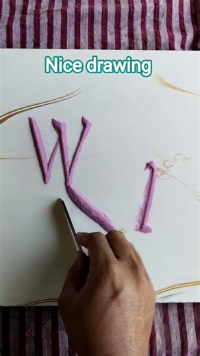 Title:W Letter Logo Design 💜🔥 | Satisfying Creative Shorts #viral #shorts #art