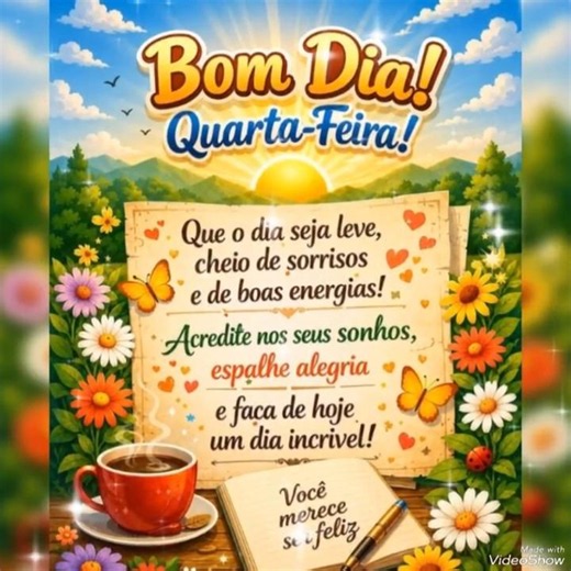 LINDAS MENSAGENS BOM DIA QUARTA-FEIRA #bomdia #mensagensdivinas #mensagem #bomdiaamor #quartafeira