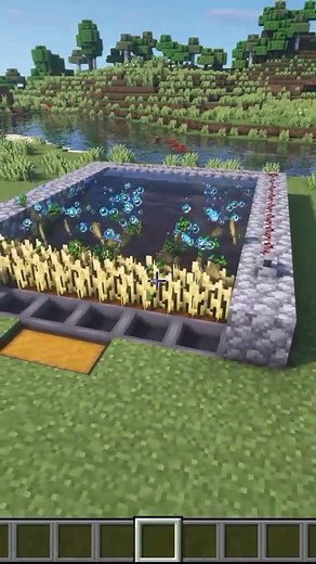 Automatic Wheat farm! #minecraft #foryou #foryoupage #tutorial | minecraft