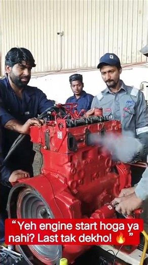 Heavy Diesel Engine First Start | Mechanics Hard Work 🔧🔥#mechanic#dieselengine#enginerepair