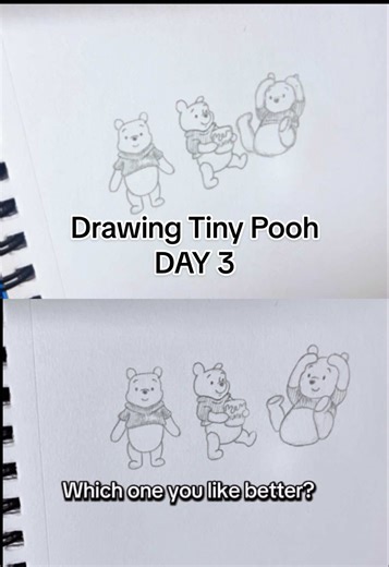 Dibujo Doble de Pooh: ¿Cuál Te Gusta Más?