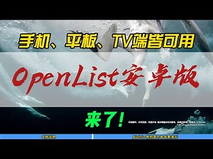 手机，平板，TV端皆可用~OpenList安卓版来了！