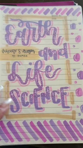 Artistic Student Creates Colorful Notebook Notes