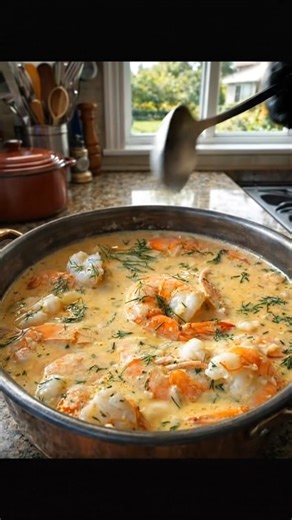 Handmake Recipes on Instagram: "Creamy Crab and Shrimp Seafood Bisque 🦀🍤🥣💪 39g Protein Luxuriously smooth and rich, this creamy seafood bisque is loaded with tender crab and juicy shrimp in a velvety, savory broth. Elegant, comforting, and full of deep coastal flavor — perfect for special dinners or when you want a restaurant-style soup at home 😍✨ 📝 Ingredients: 🦀🍤 ✦ 300 g shrimp, peeled, deveined, and chopped ✦ 200 g crab meat ✦ 2 tbsp butter ✦ 1 tbsp olive oil ✦ 1 small onion, finely d