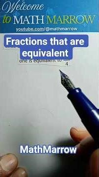 How to make fractions that are equivalent to the given fraction #MathMarrow #equal #sum