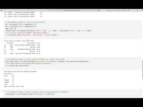 Assessing Retail Data Quality in Python for E-commerce Analytics | Step-by-Step Guide