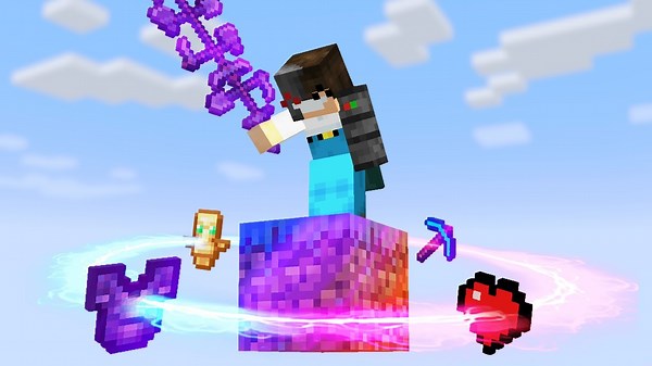 Minecraft, But It's On 1 Super OP Block