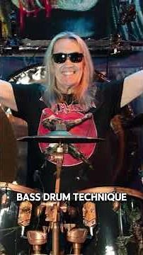 Iron Maiden _ Nicko McBrain Known for using a single bass drummer (unusual in metal) #band #drummer