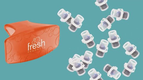 Fresh Products Eco Bowl Clip Air Freshener, Citrus, 12 Pack | Natural Oils, Made in USA, Rim Toilet Tank Trash Cabinet, Air & Trash and Bathroom Freshener, Lasts 30 Days, Chemical Free