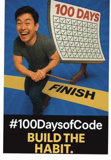 100DaysOfCode isn’t only a challenge, it’s a habit that rewires your life. Build the habit! #100daysofcode #codingchallenge #techskills #upskill #codinglife
