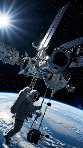 Epic Spacewalk on the World’s Largest Space Station 🌠🛰️#NASA #spacexploration | Space Xplore