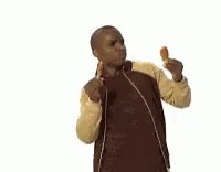 Guy Dancing While Eating Fried Chicken