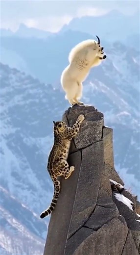 Snow Leopard’s Final Move 😳🐆🏔️