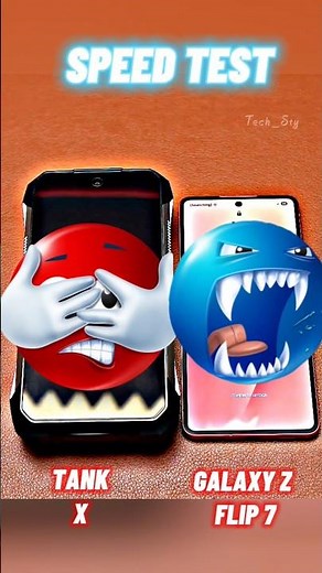 Tank X Vs Galaxy Z Flip 7 speed test #samsung #tank #tech