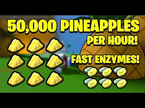 How to Farm Pineapples/Enzymes Fast - 50,000 Pineapples an Hour! - Bee Swarm Simulator